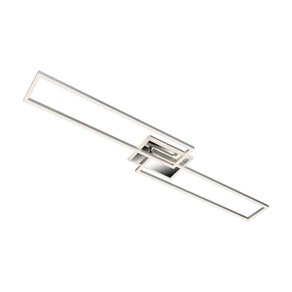 Briloner Leuchten LED Deckenleuchte 3050018, Dimmfunktion, LED fest integriert, 2700K - Extra-Warmweiß, 3000K - Warmweiß, 4000K - Neutralweiß, Kaltweiß, 5500-6500K - Tageslichtweiß, 6500K - Kaltweiß, CCT Farbtemperatursteuerung - Warmweiß / Neutralweiß / Kaltweiß, chrom-alu, LED, dimmbar, 5200 Lumen, Deckenlampe