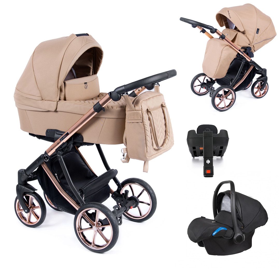 Kombi-Kinderwagen Dante 5 in 1 inkl. Sportsitz, Autositz, Iso und Zubehör in 12 Designs