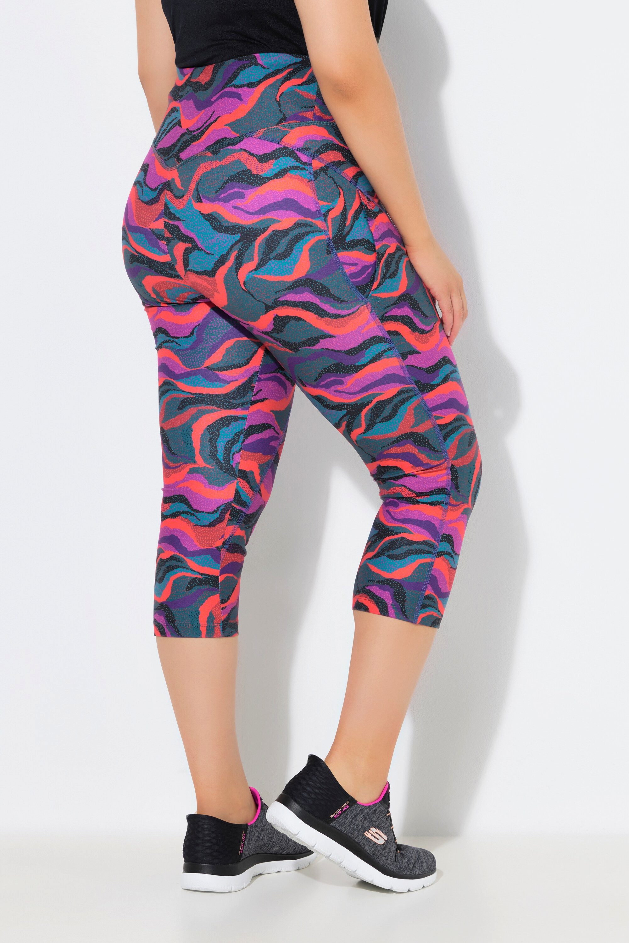 Ulla Popken Leggings 3/4-Sportleggings Thermojersey High Waist recycelt