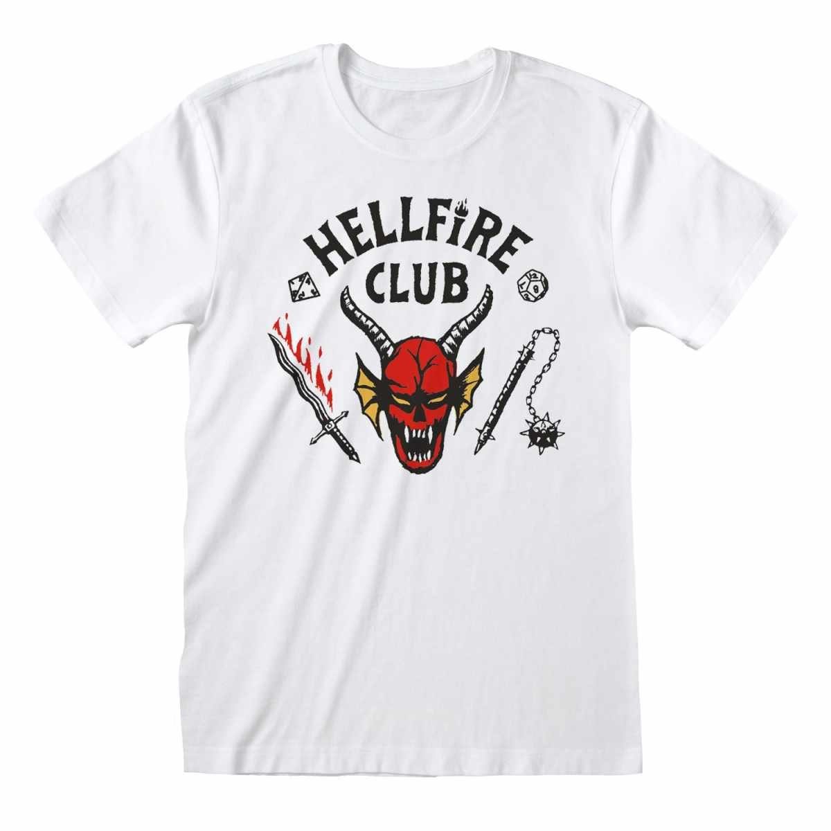 Stranger things T-Shirt Stranger Things – T-Shirt Hellfire Club weiss S-M-L-XL-XXL Neu + Ovp