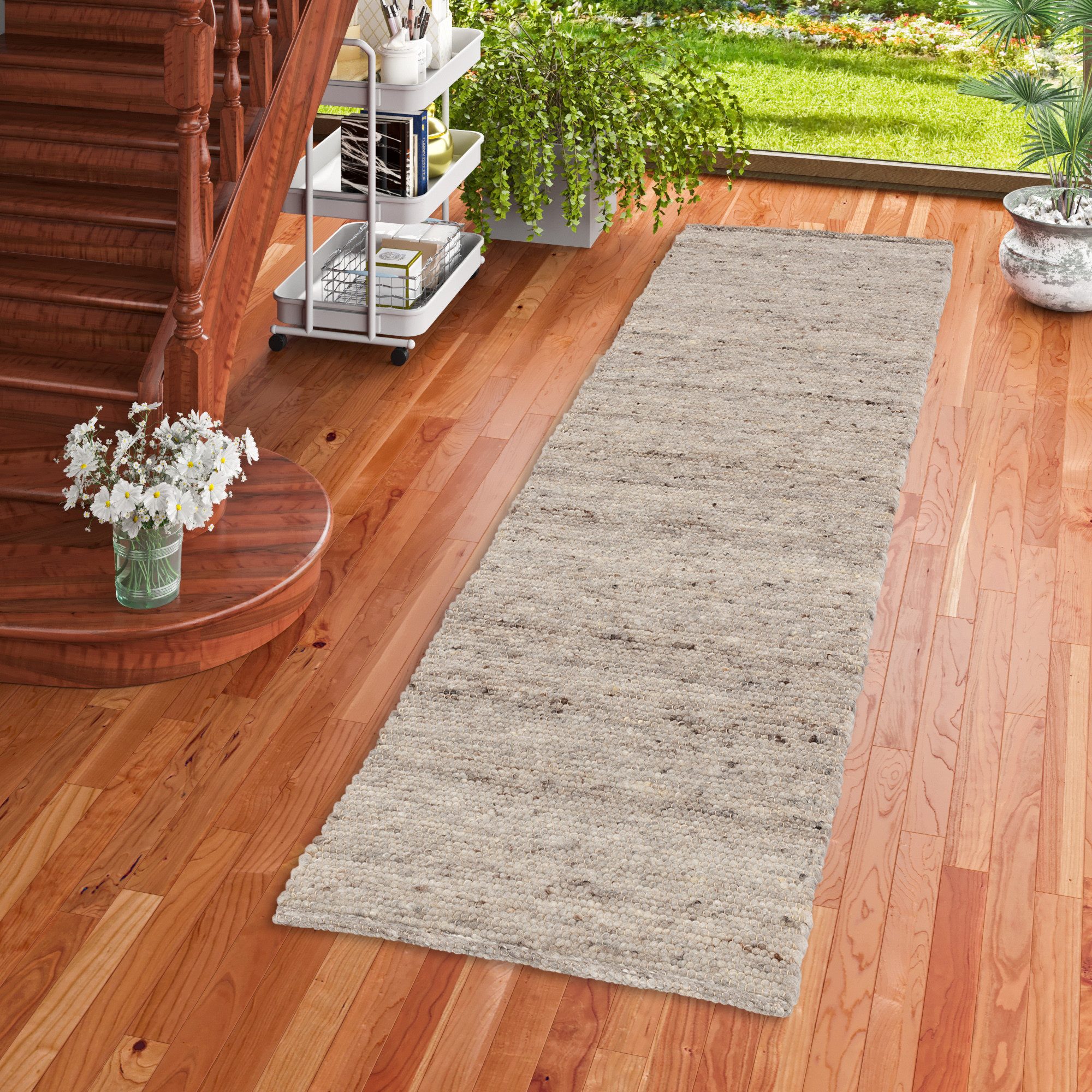 Pergamon Läufer Natur Teppich Läufer Wolle Alaska Meliert, Läufer, Höhe: 12 günstig online kaufen