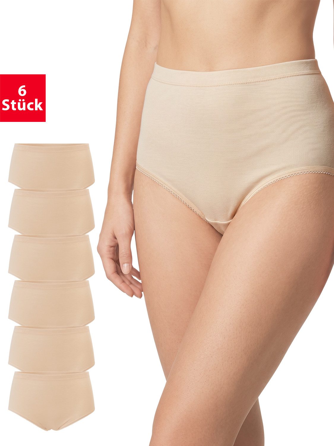celodoro Taillenslip Damen Taillenslip (3er / 6er Pack) ohne Seitennähte