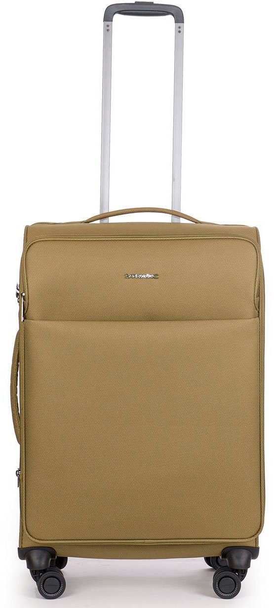 Stratic Weichgepäck-Trolley Stratic Light + M, khaki, 4 Rollen, Reisekoffer Reisegepäck Aufgabegepäck TSA-Zahlenschloss
