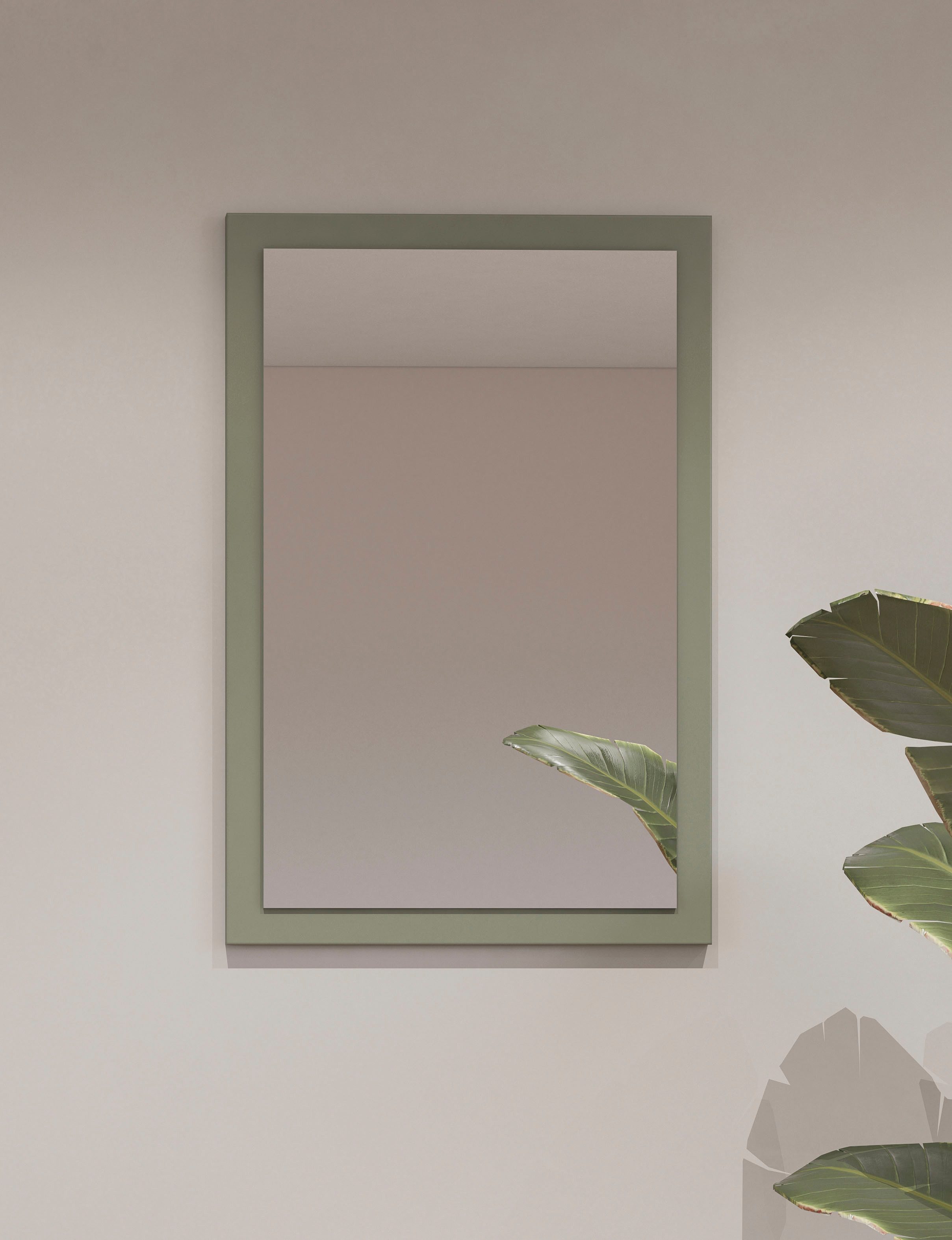 INOSIGN Garderobenspiegel Cross,Breite 40-60 cm moderner Flurspiegel hochkant oder quer hängend, Wandspiegel mit Rahmenoptik