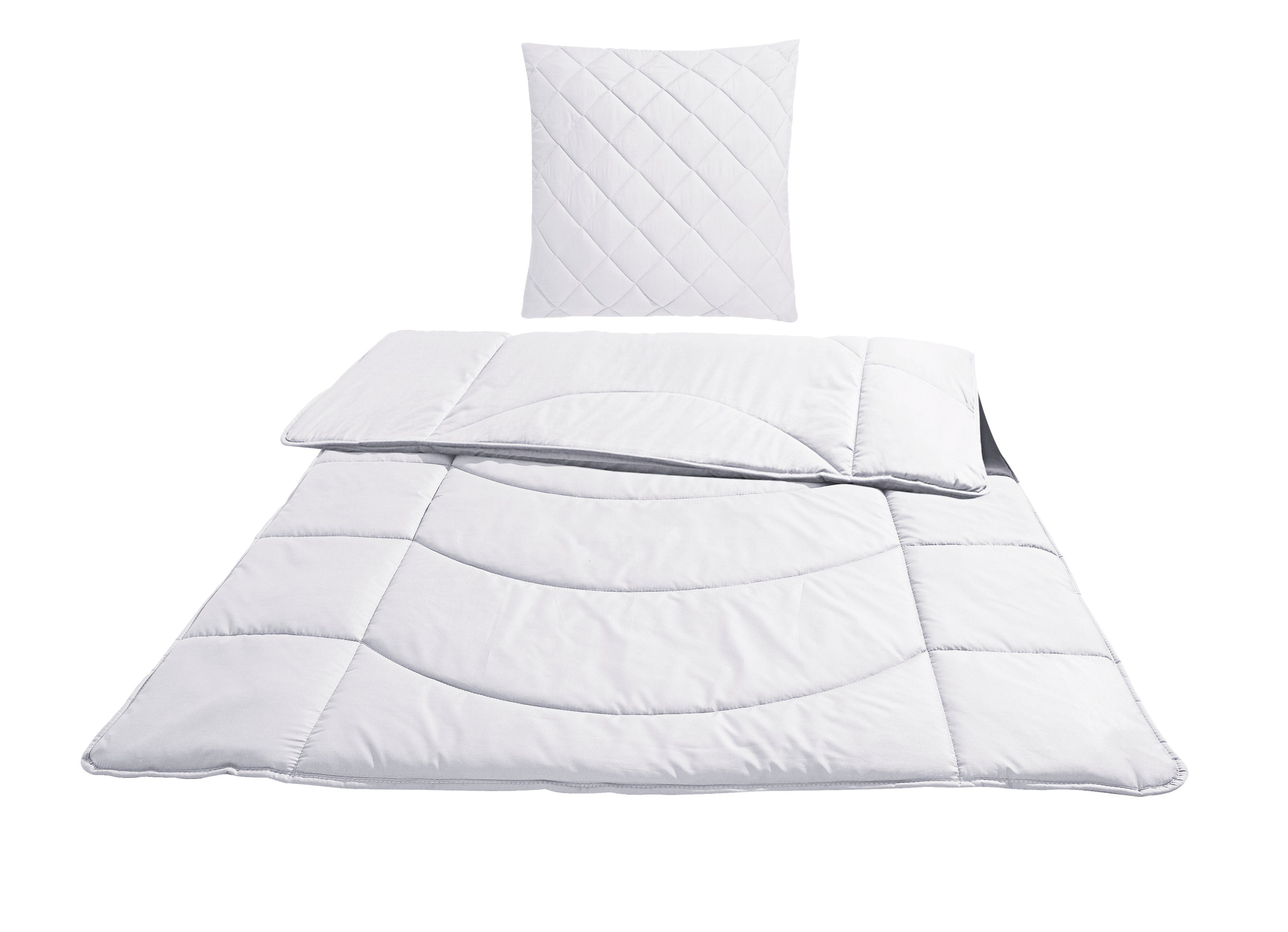 my home Steppbett + Kopfkissen Microlux, Bettdecke 135x200 cm, 155x220 cm, günstig online kaufen