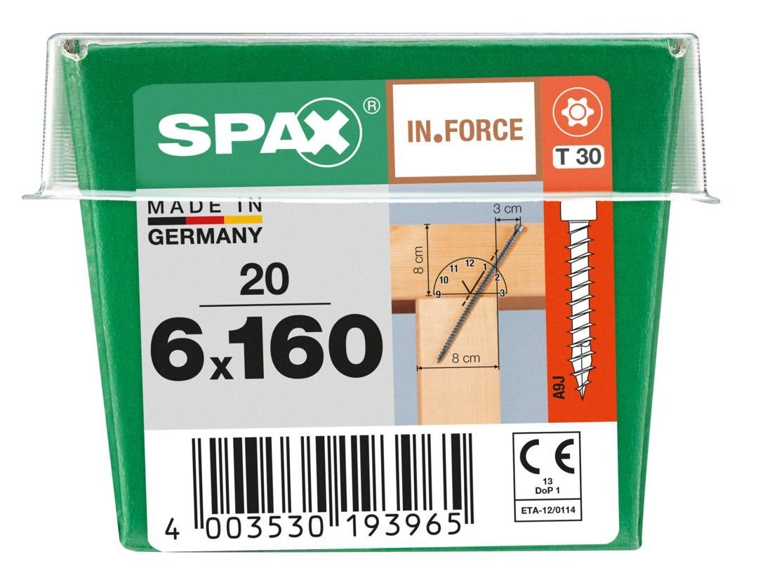 SPAX Holzbauschraube Spax mm 6.0 x - 30 TX 10 160 Holzbauschrauben Stk