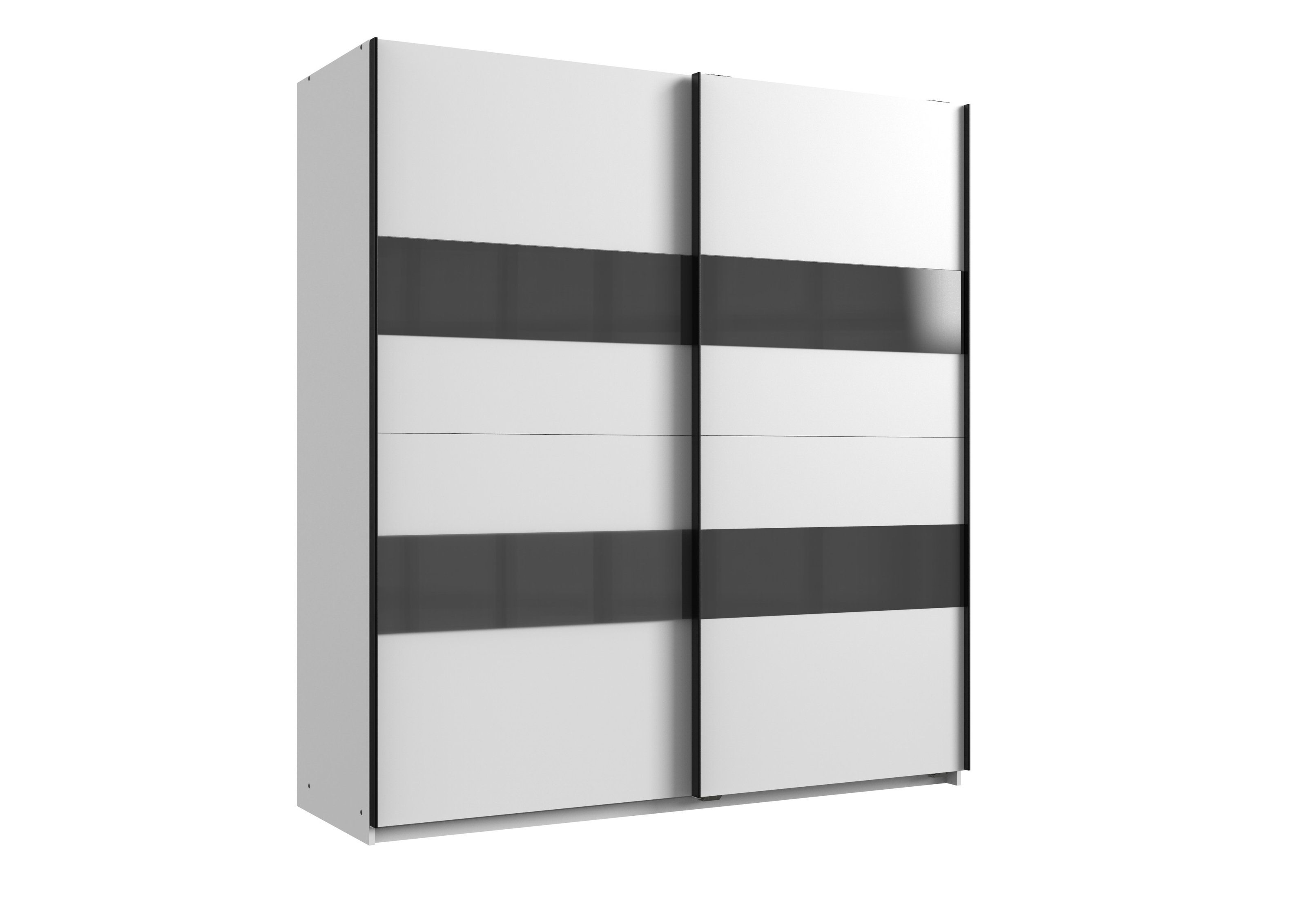 freiraum Kleiderschrank Altona1 2 Einlegeböden in Türen 4 mit und cm) 180x198x64 Weiß (B/H/T