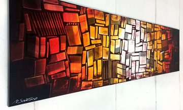 WandbilderXXL XXL-Wandbild Inflamable 210 x 60 cm, Abstraktes Gemälde, handgemaltes Unikat