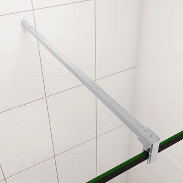 duschspa Duschwand 200cm Nano Glas ESG Glaswand Walk in Duschtrennwand Duschwand, Einscheibensicherheitsglas, Sicherheitsglas, (Set), Glas, Nano Glas