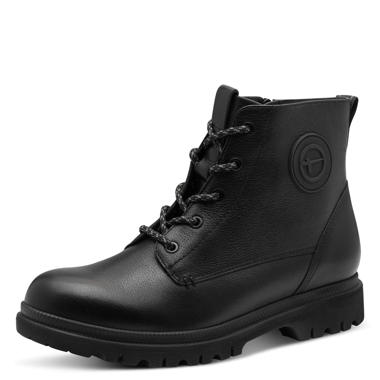 Tamaris Schnürboots, Blockabsatz, Schnürstiefelette mit schönem Logo-Emblem