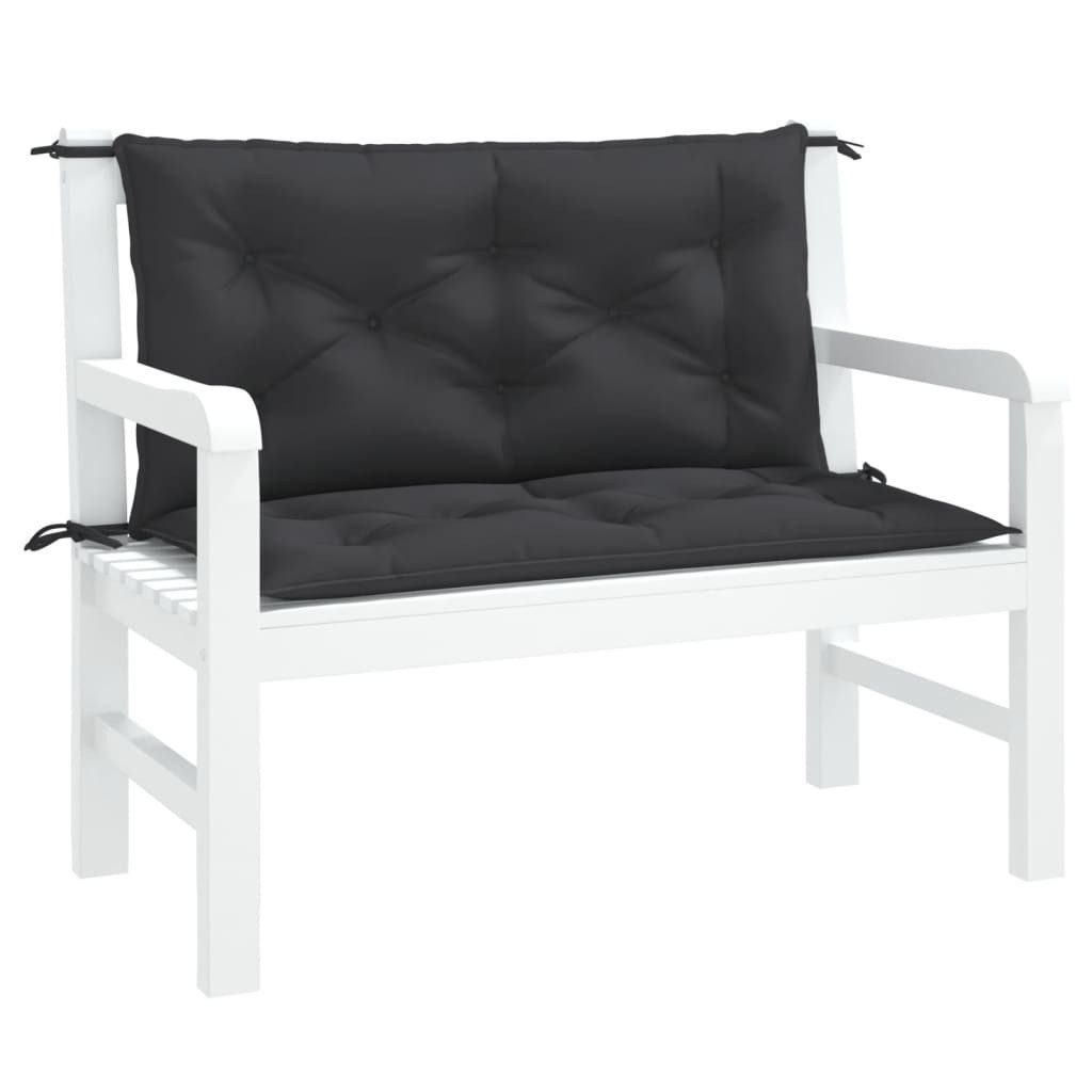 vidaXL Sitzauflage Gartenbank-Auflagen 2 Stk. Schwarz günstig online kaufen