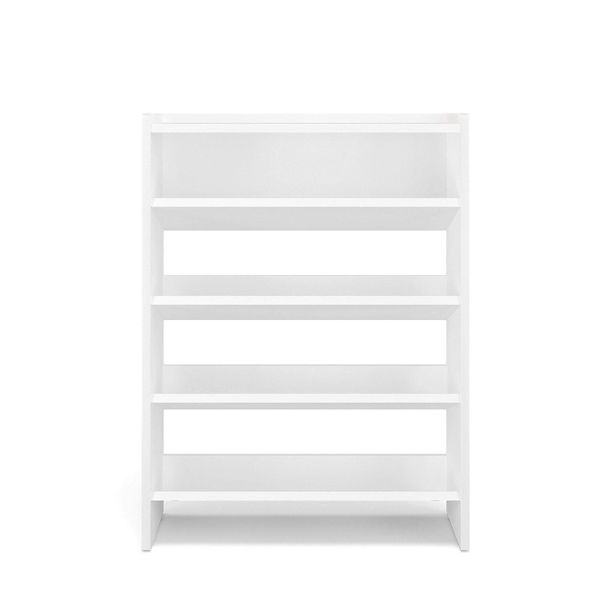 KOMTO Schuhregal Elexis 4 Schmal - Schuhablage Flur mit 4 Ebenen Offener Schuhschrank, Schuhschrank Schuh Organizer Platzsparend, 60 x 25 x 80 cm – Bild 4 von 5