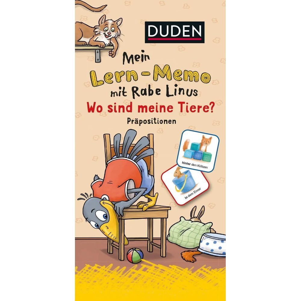 Duden Spiel Mein Lern-Memo mit Rabe Linus - Wo sind meine Tiere?...