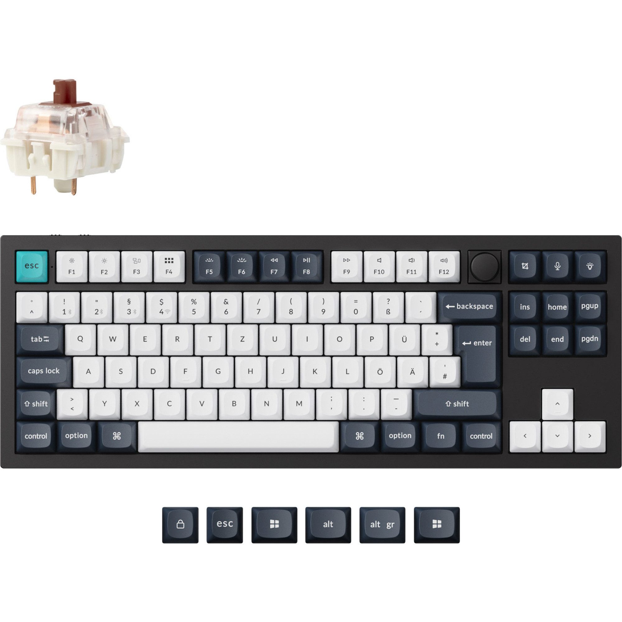 Keychron Keychron Q3 Max, Gaming-Tastatur, (Hot-Swap, Tastatur