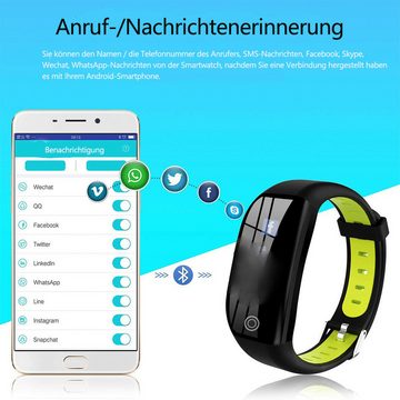 Fivejoy Sportuhr Fitness Armband Blutdruckmessung Smartwatch Tracker Pulsuhr Sportuhr, (1-tlg)