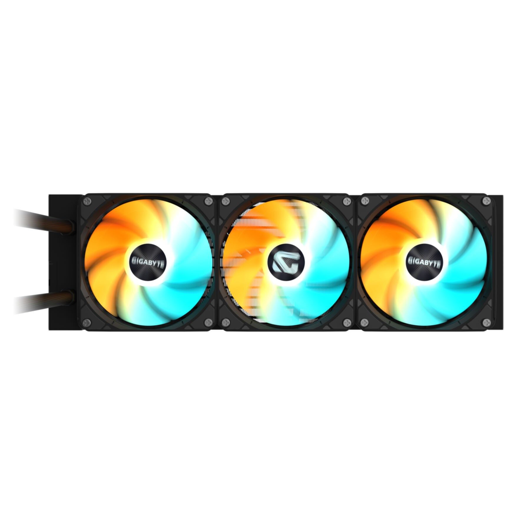Gigabyte Gehäuselüfter GAMING 360 Flüssigkeitskühler für CPU - 3x120 mm ARGB-Lüfter, Schiebe-
