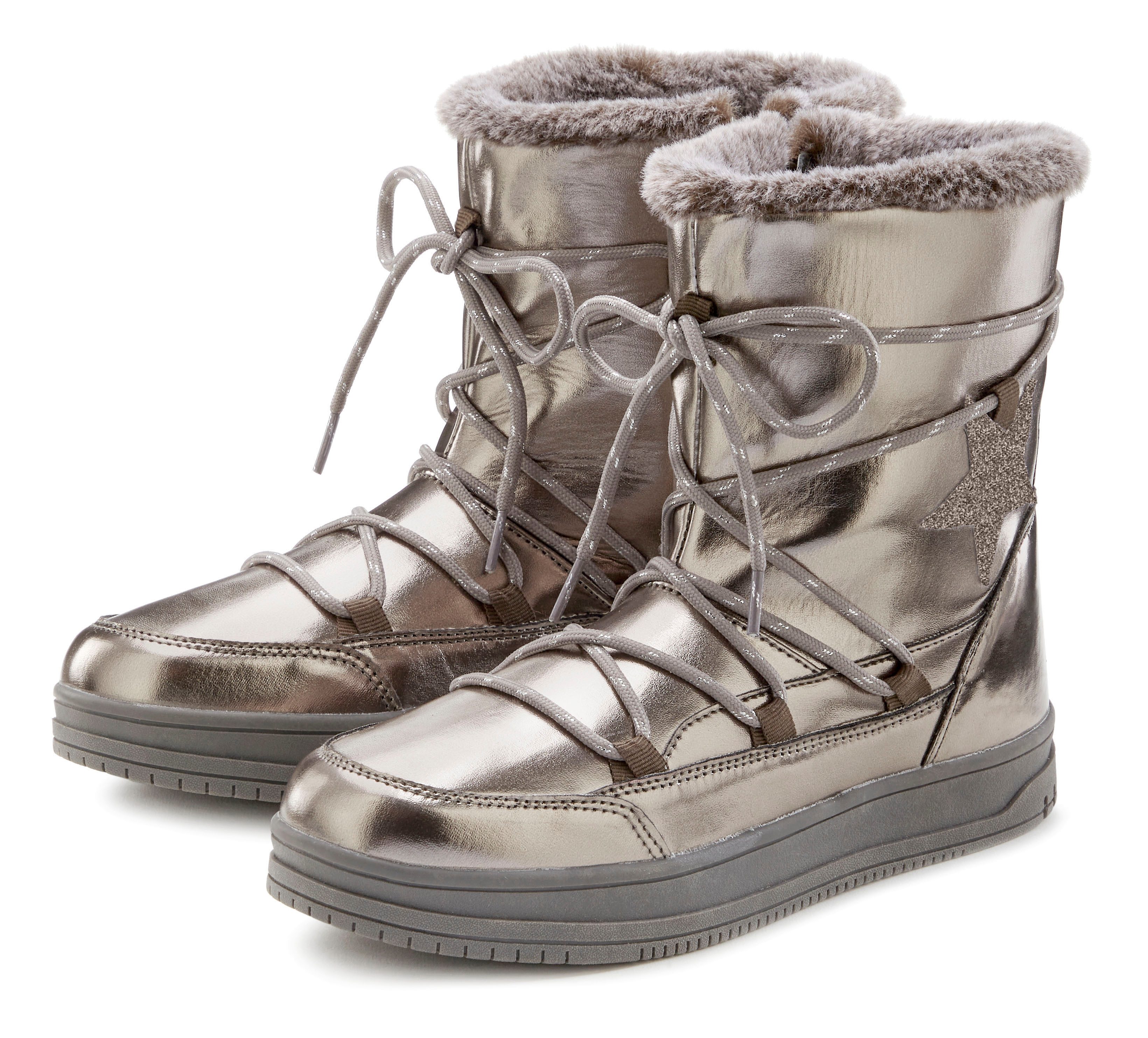 LASCANA Winterboots mit Warmfutter & Glitzerdetail, günstig online kaufen