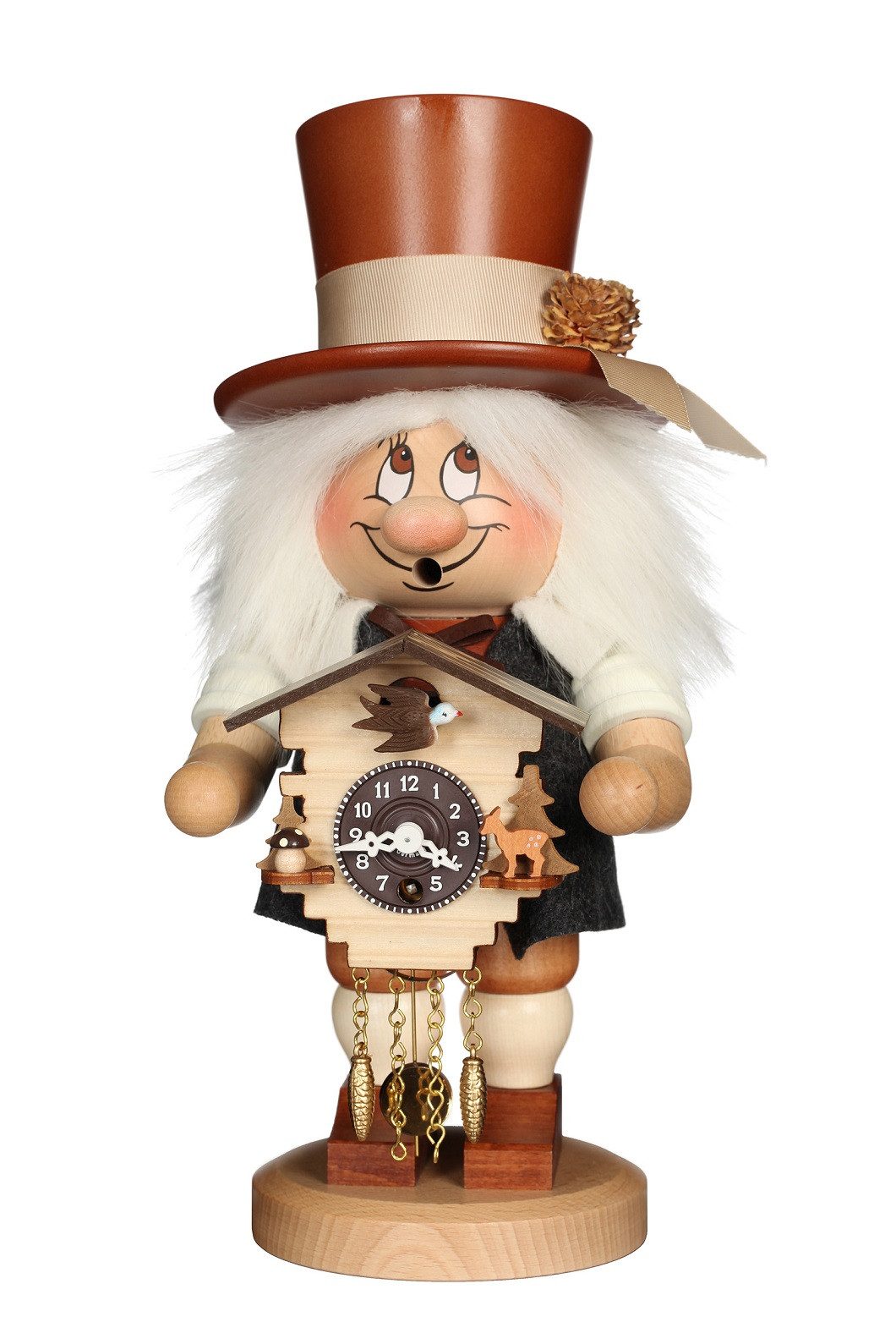 Christian Ulbricht Räuchermännchen Christian Ulbricht Räuchermann Wichtel Schwarzwälder, (1 St), Handarbeit aus dem Erzgebirge