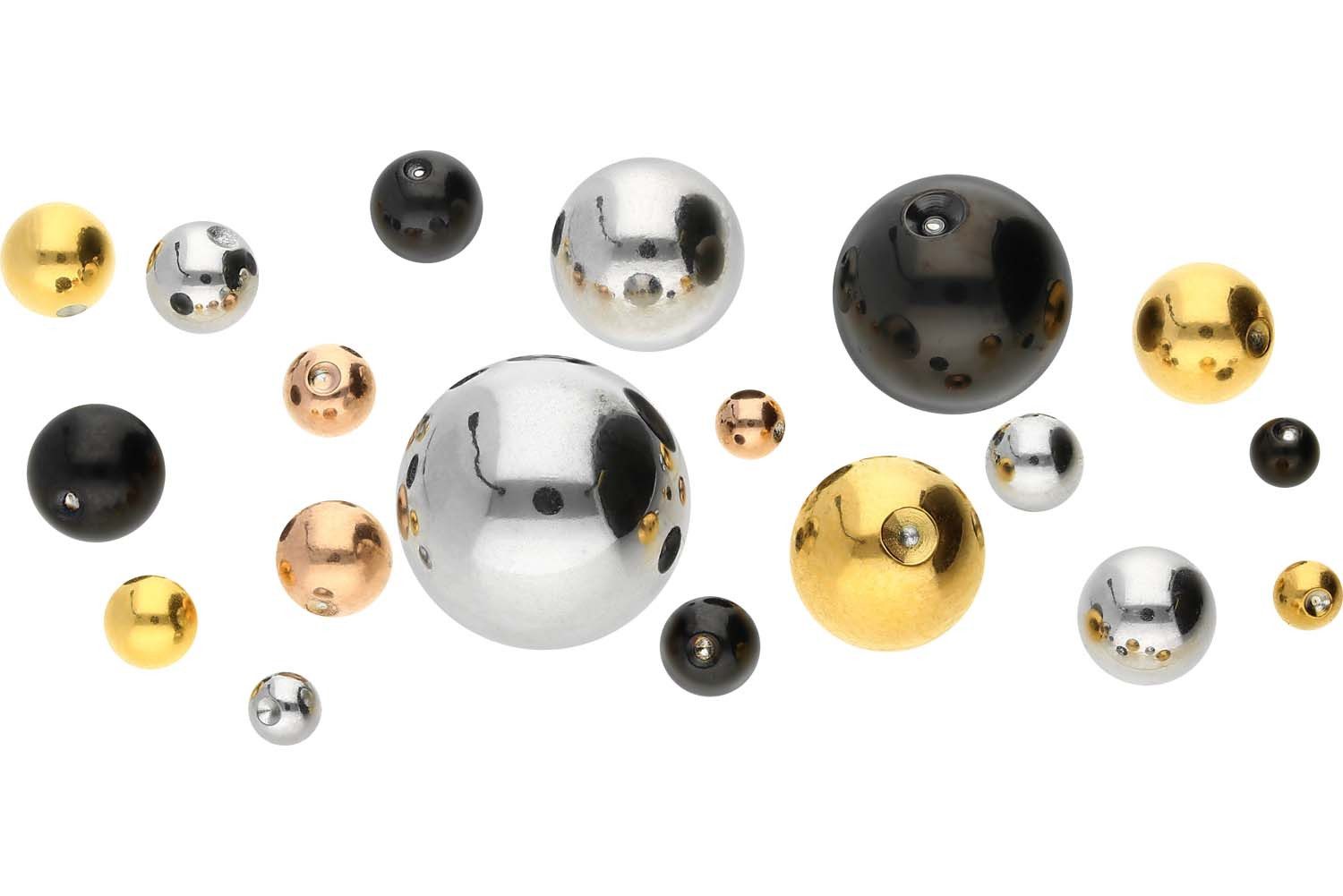 PIERCINGLINE Piercing-Set Chirurgenstahl Klemmkugel (Klemm-Aufsätze, 1-tlg)