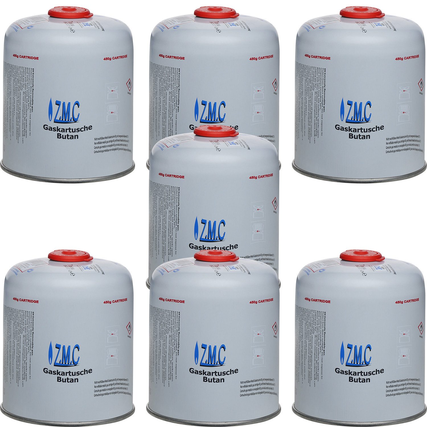 ZMC otto, Zubehör für Butangas Druckgasdose Für Gaskocher / Gaslötgeräte / Abflammgeräte Eurogewinde, Schraubventil Gaskartuschen 900ml Ventilkartusche Gewindeanschluß