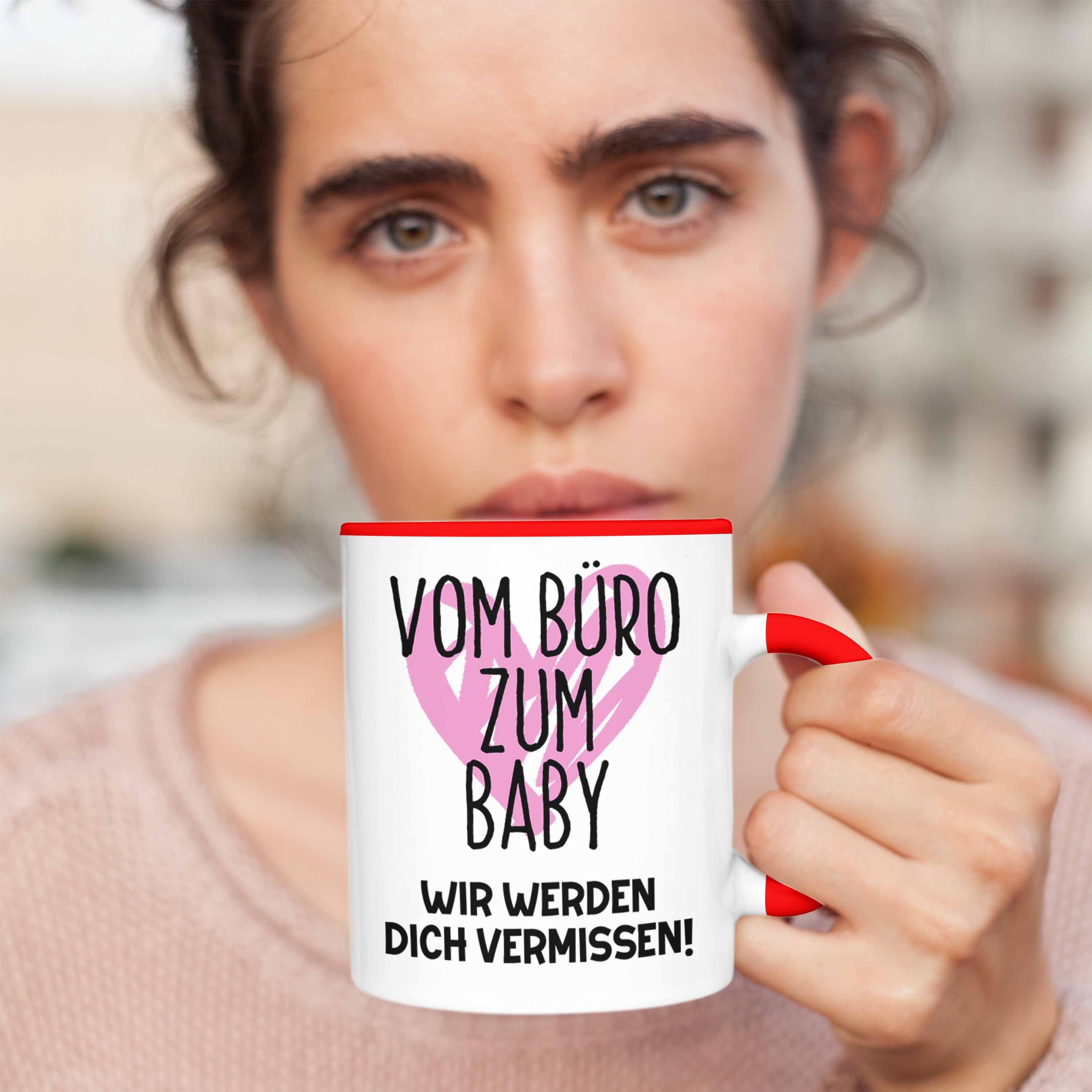 Rot Mutterschutz Trendation Werdende Tasse Mama Geschenk Abschieds Kollegin Abschied Tasse