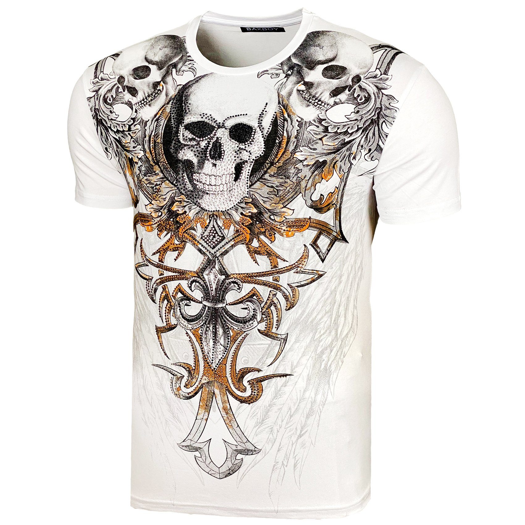 Baxboy T-Shirt Baxboy Totenkopf T-Shirt günstig online kaufen