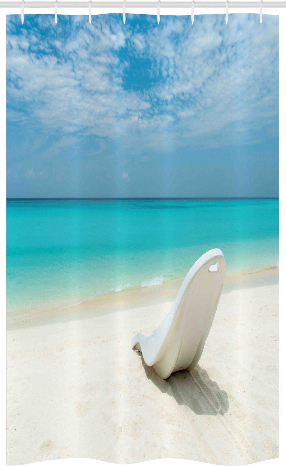 Abakuhaus Duschvorhang »Badezimmer Deko Set aus Stoff mit Haken« Breite