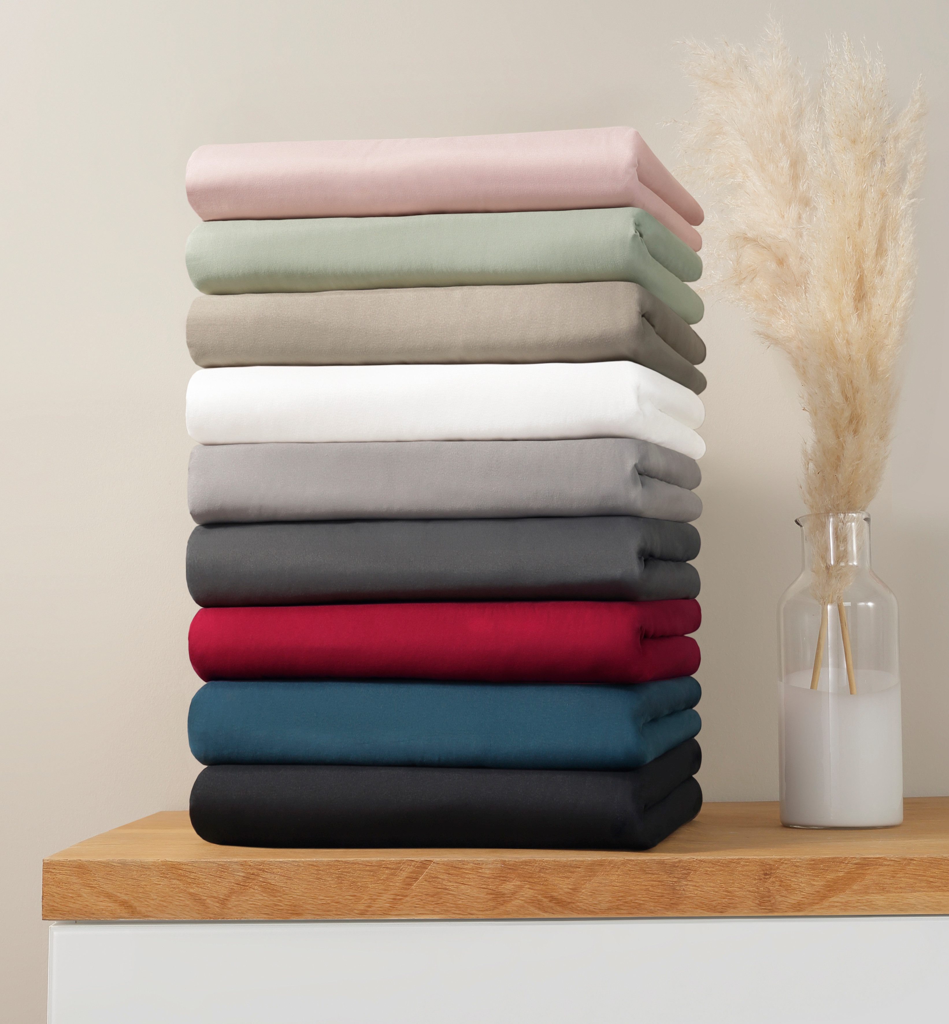 OTTO home Spannbettlaken Desner, Microfaser, Gummizug: rundum, (1 Stück), Mikrofaser, für Matratzen bis 20cm Höhe, 100% Polyester, Bettlaken