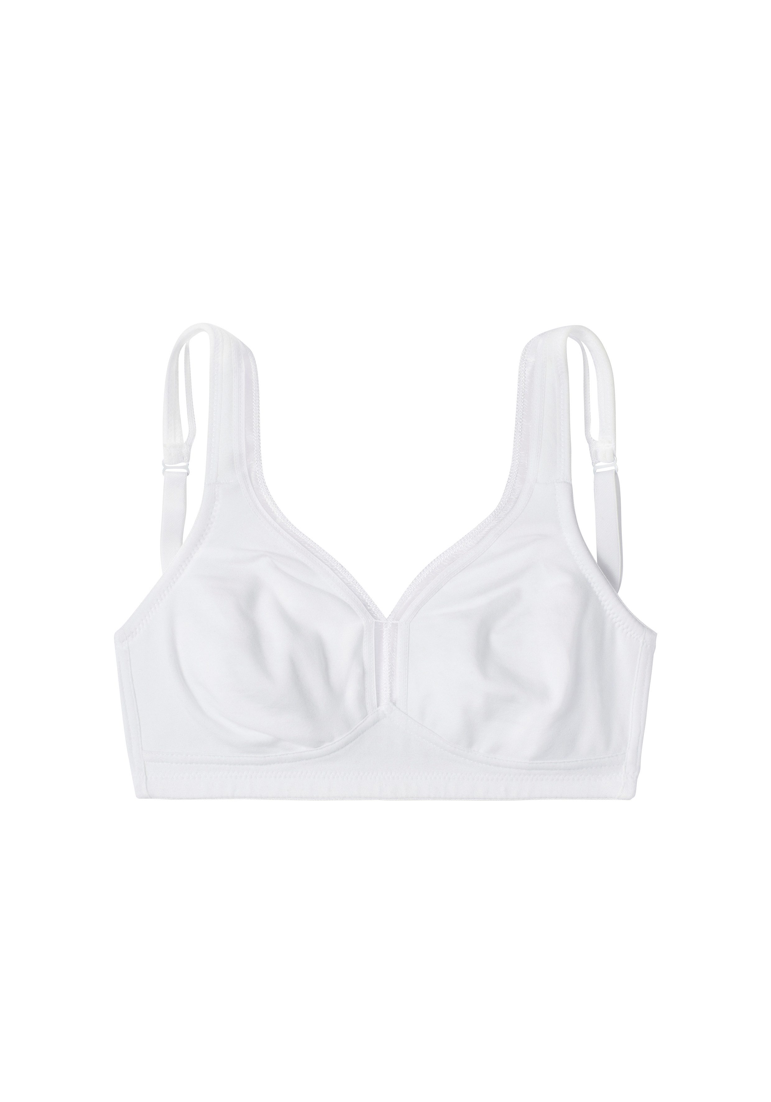 petite fleur by Lascana T-Shirt-BH, BH ohne Bügel, Entlastungs-BH, Baumwoll-BH (Packung, 2 Stück) mit breiten Trägern, große Größen, bequemer BH – Bild 3 von 5