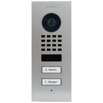 DoorBird Doorbird D1102V Video-Türsprechanlage (Außenbereich, Haustür, Eingangsbereich, Smarte Video Türsprechanlage mit App-Steuerung, WiFi und Ethernet)