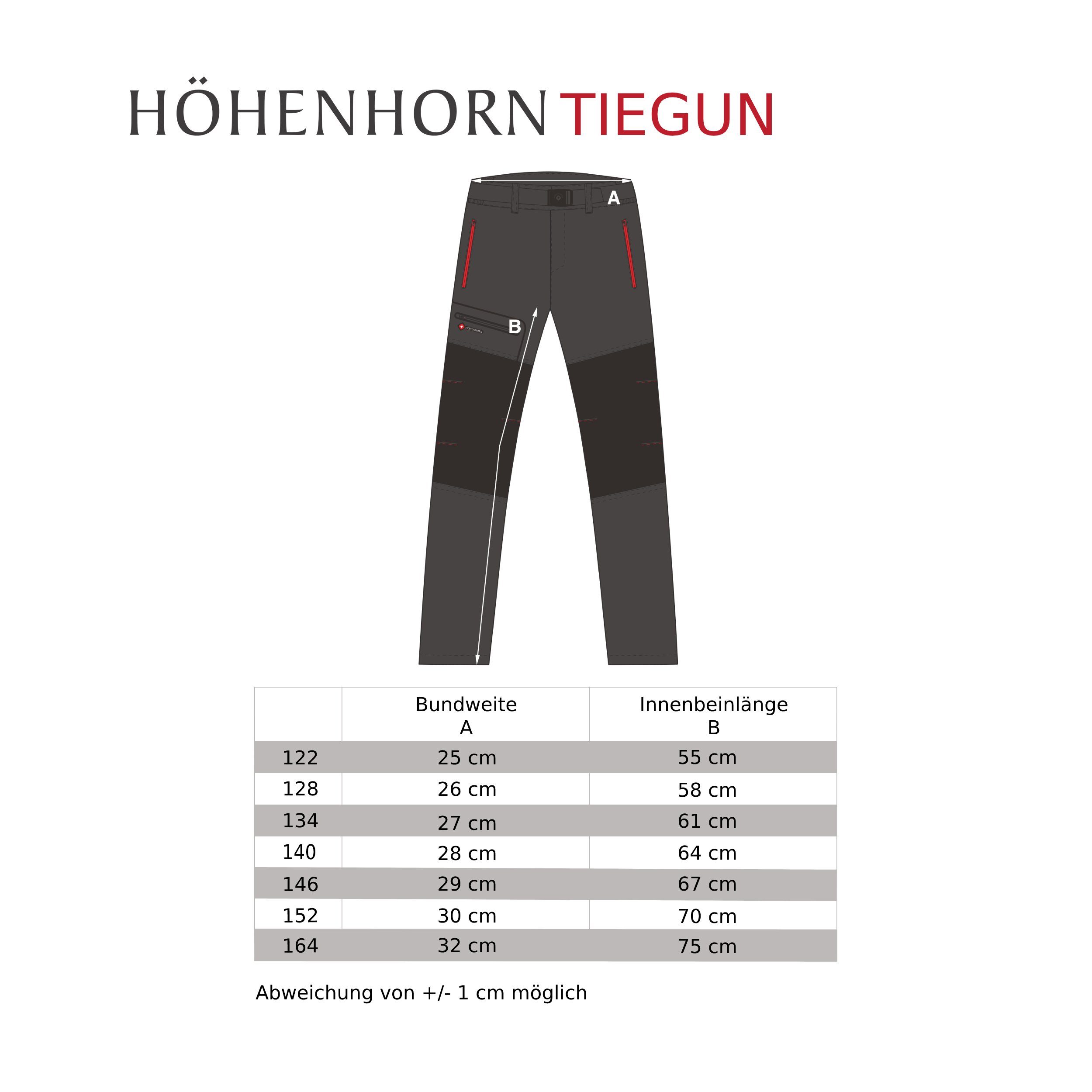 Höhenhorn Softshellhose Tiegun Kinder Jungen Mädchen Outdoorhose Gefüttert Snowboardhose weiches Microfleece-Innenfutter