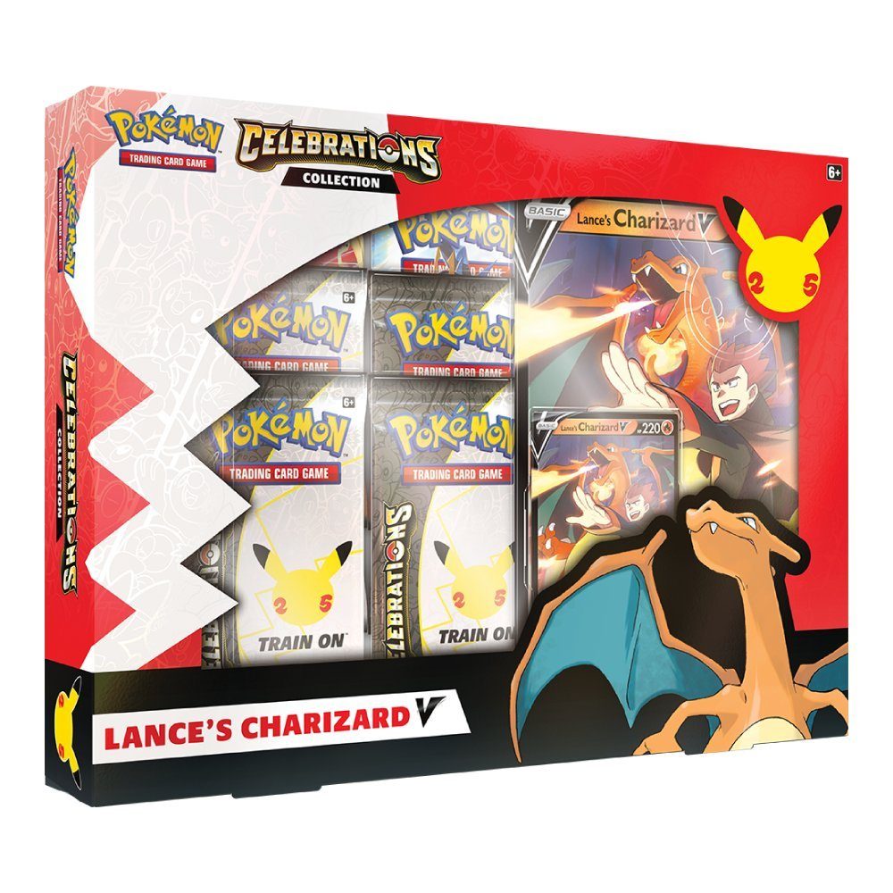 POKÉMON Sammelkarte 25th Celebrations Lance's Charizard Dark Sylveon V Collection Box, englisch