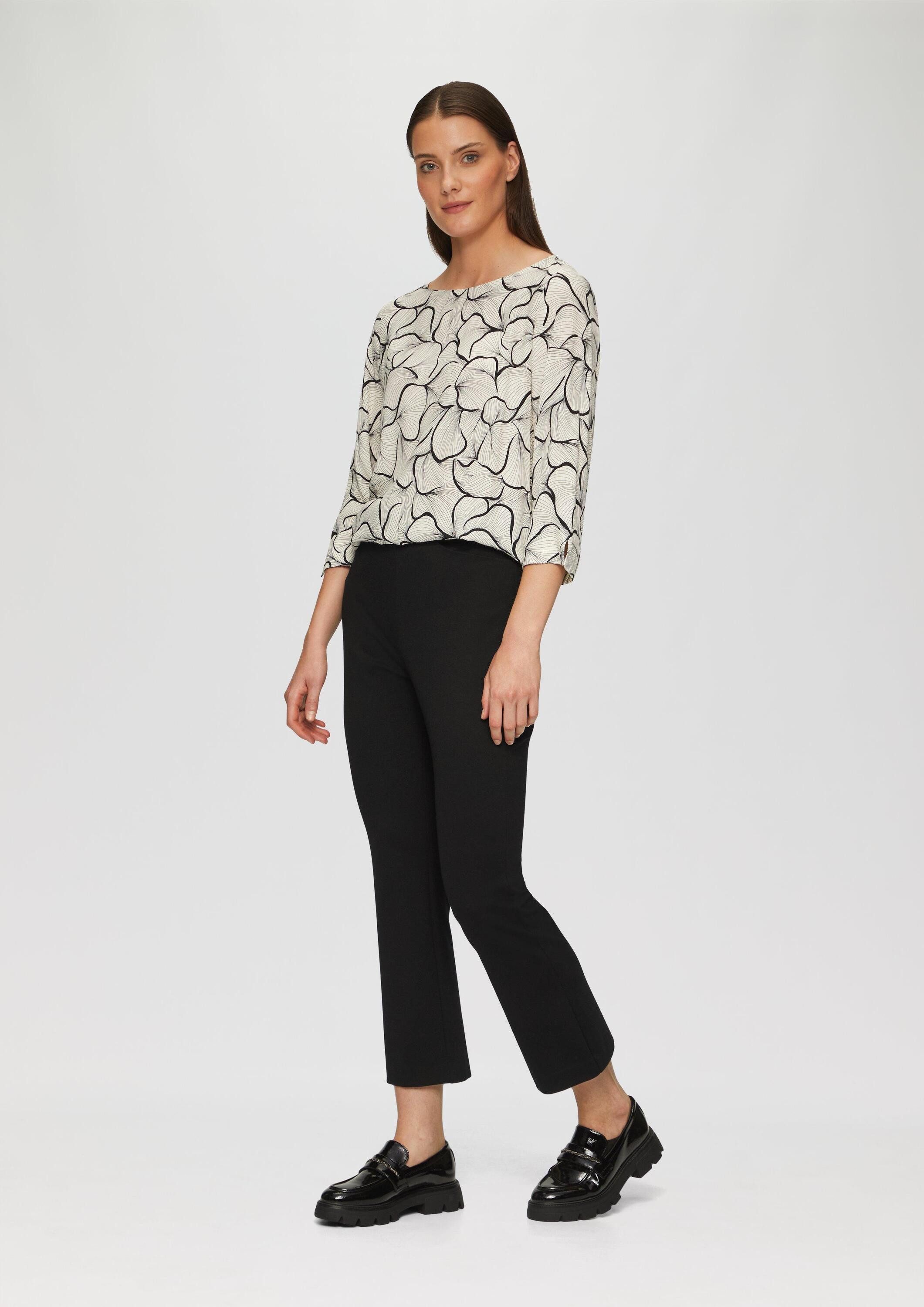 s.Oliver Culotte Hose Slim: Culotte mit glitzerndem Elastikbund
