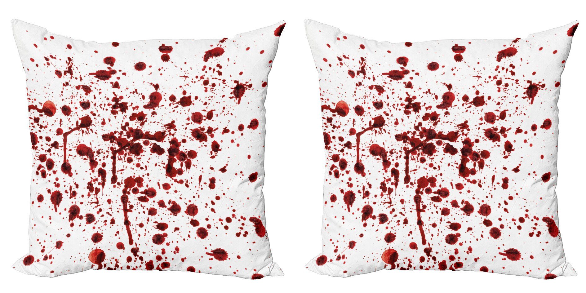 Digitaldruck, Scary (2 Stück), Kissenbezüge Abakuhaus Doppelseitiger Accent Blutspritzer Blutig Modern