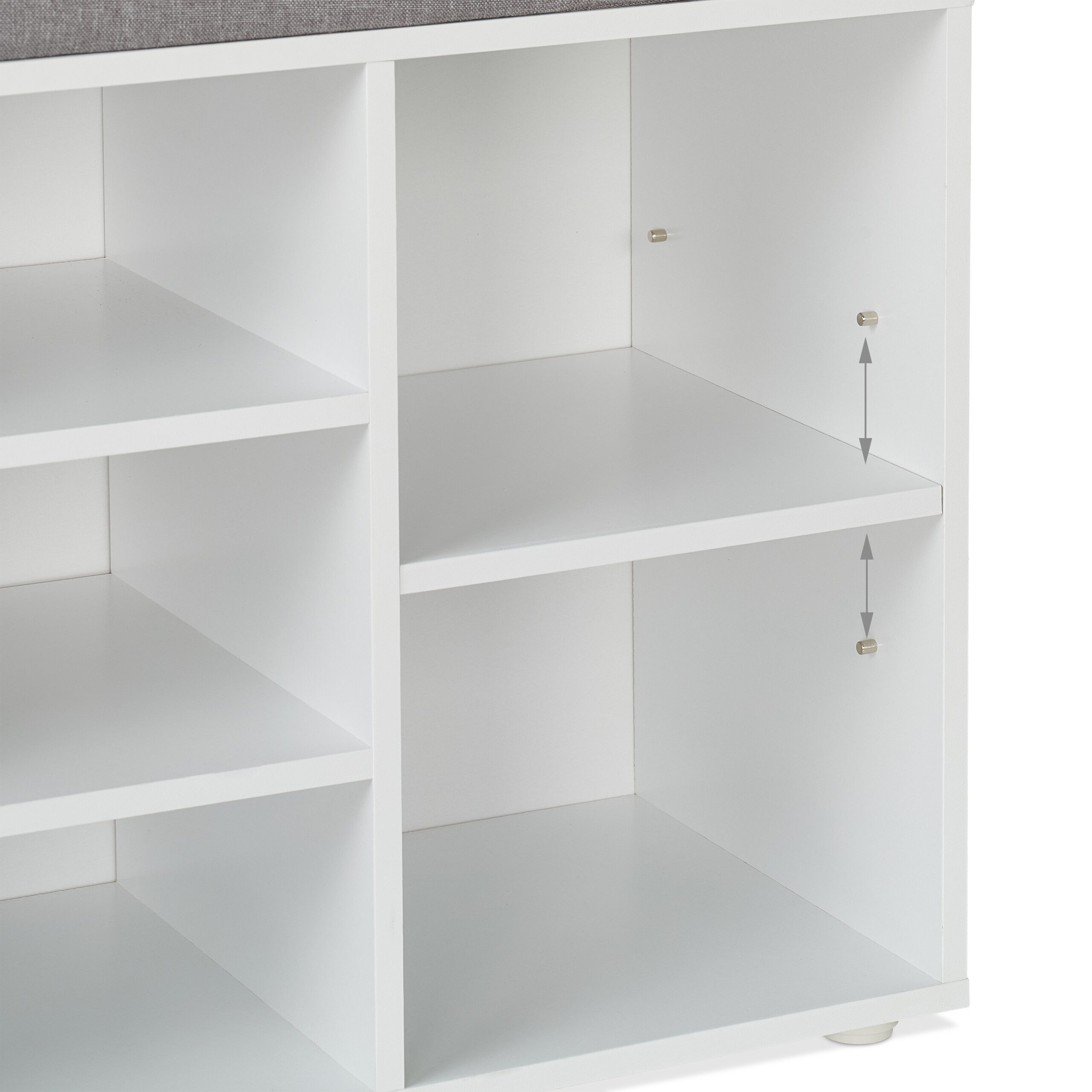 relaxdays Schuhbank mit gepolsterter Sitzfläche, 9