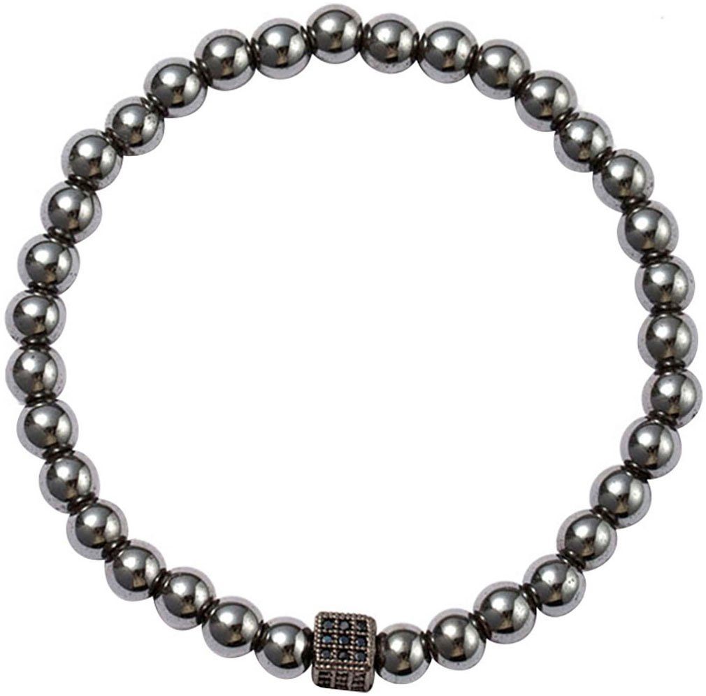 Firetti Armband Set Schmuck Geschenk Armschmuck Armkette Edelstein Perlen, Onesize (Set, 3-tlg), Made in Germany - mit Glasstein, Hämatit