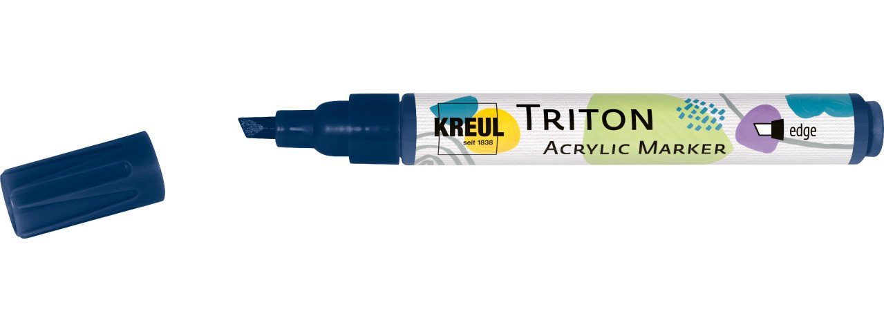 Kreul Flachpinsel Kreul Triton Acrylic Marker edge dunkelblau