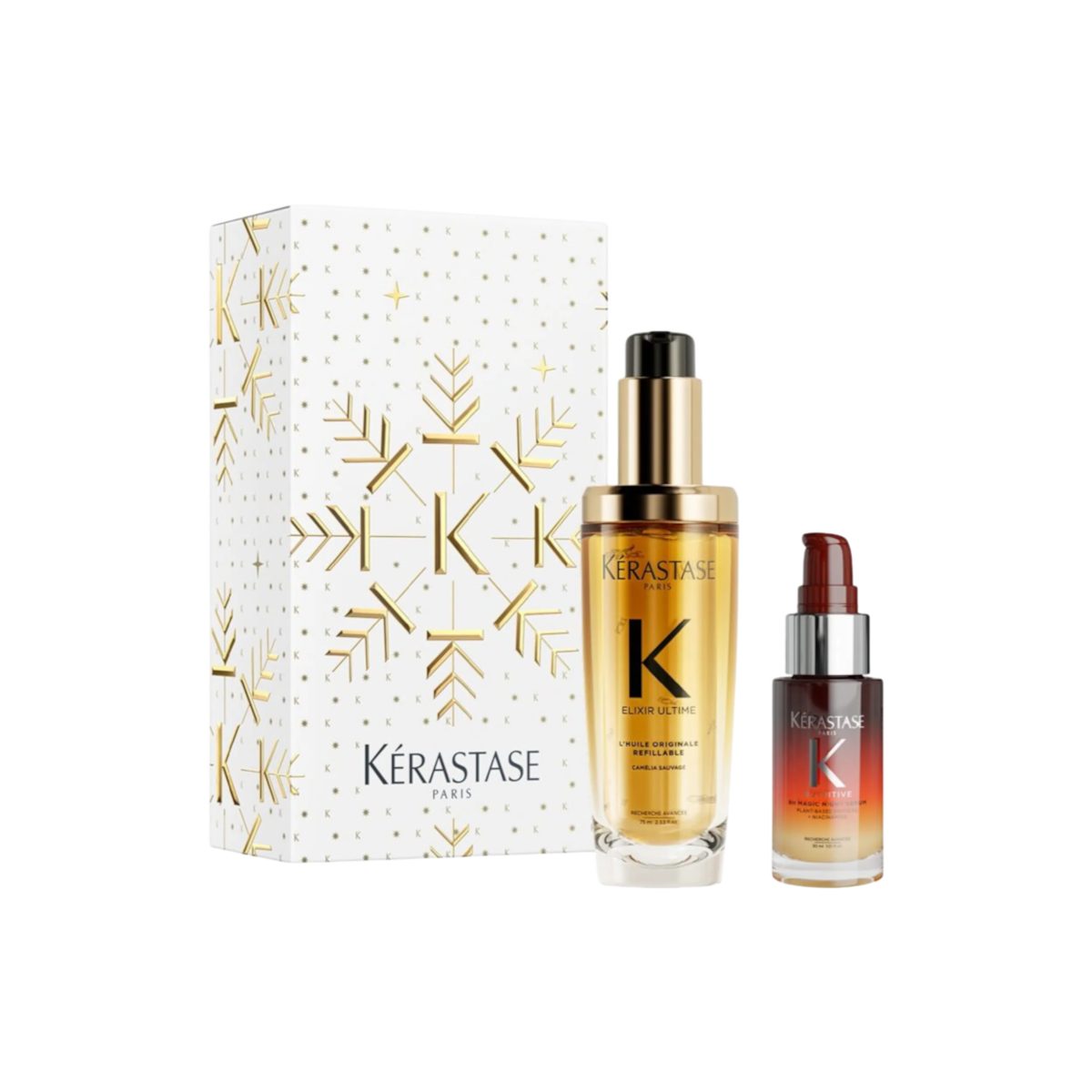 Kérastase Haarpflege-Set Elixir Ultime Hour Duo XMas Set - Geschenkset für alle Haartypen, 2-tlg.