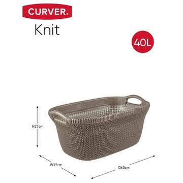 Curver Wäschekorb Wäschekorb Knit 40 L Metallic-Braun (1 St)