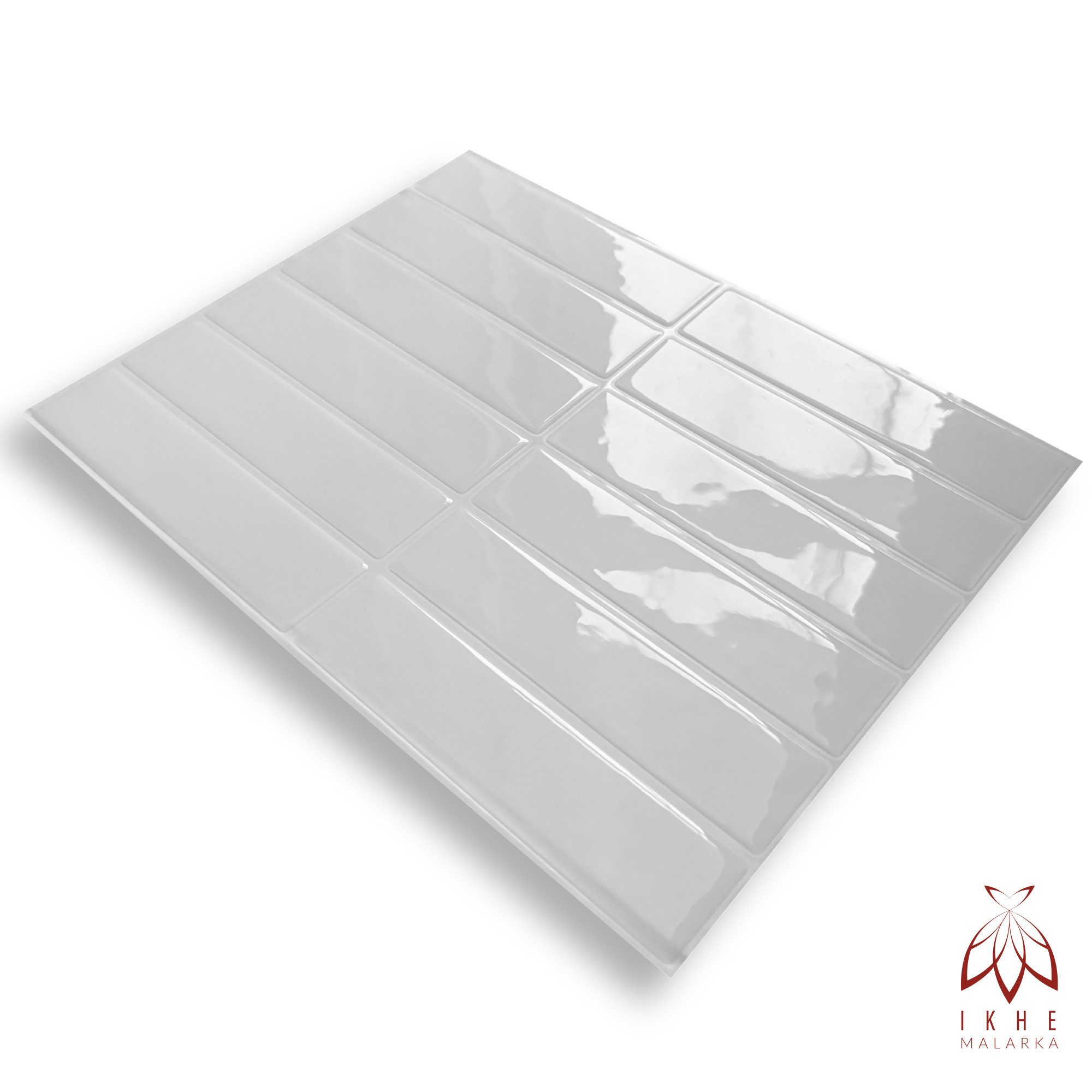 IKHEMalarka 3D Wandpaneel Selbstklebend Tapete Paneele Kunststoff Fliesen Bad Küche, BxL: 29,00x23,00 cm, 0,06 qm, (1 Stück = 0.065m², 1 Stück = 0.065m) Fliesen Imitat Aufkleber