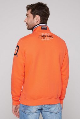 CAMP DAVID Sweatjacke mit Stehkragen