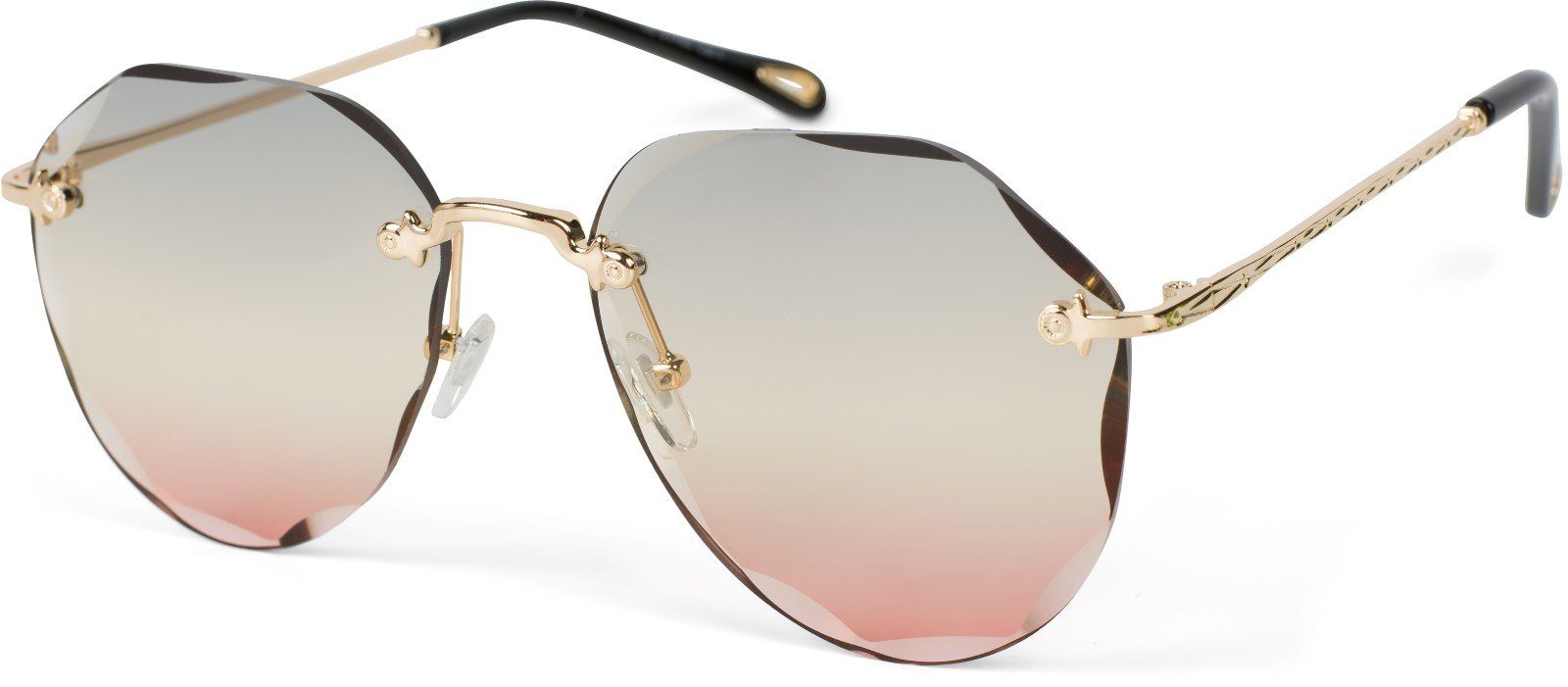 Sonnenbrille Rahmenlose Piloten Sonnenbrille mit Diamant Schliff