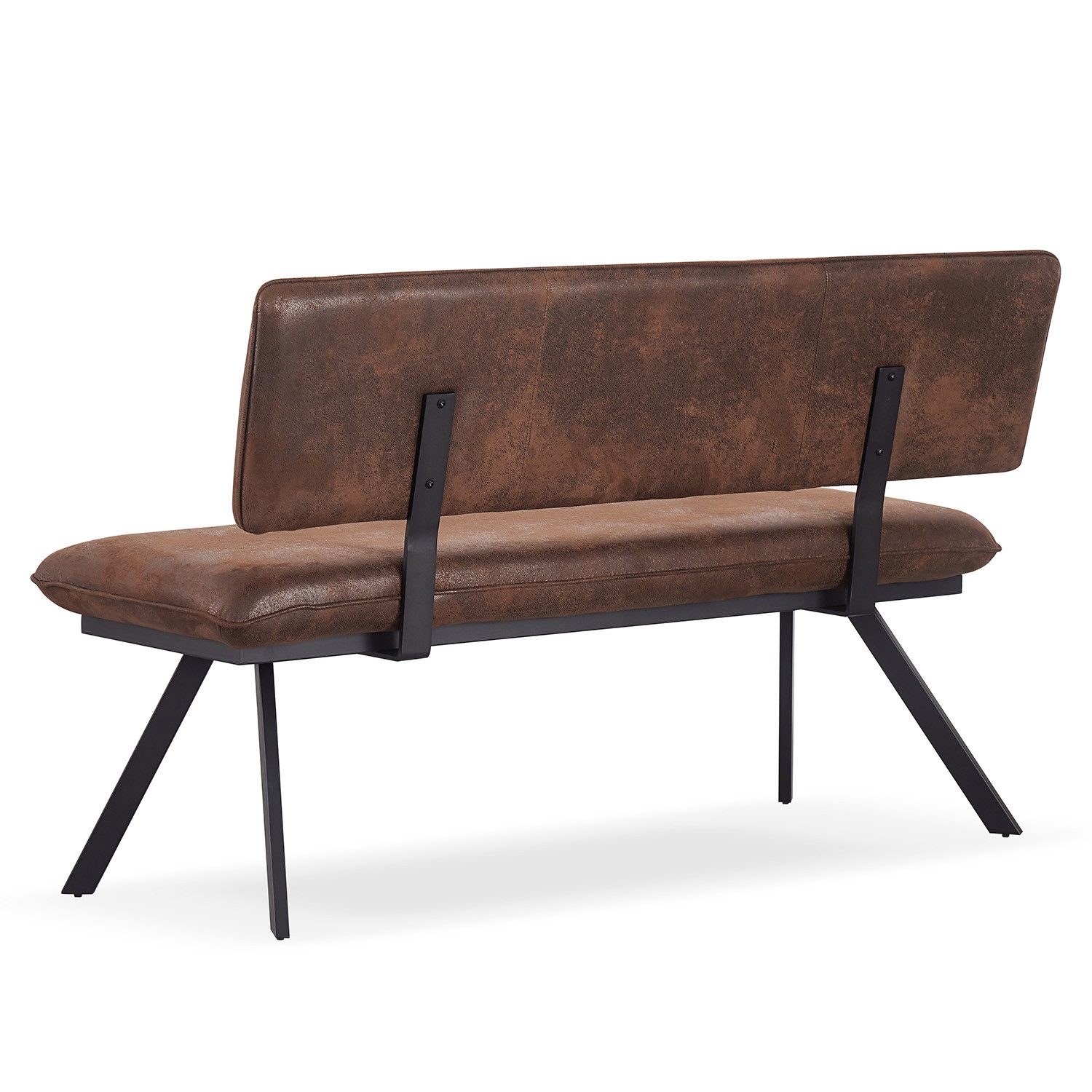 B&D home Essbank JUNA (1-St), gepolstert, stabiles Metallgestell, mit Rückenlehne, in 140 oder 160cm