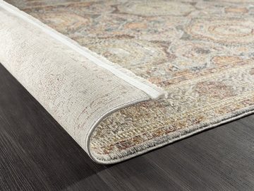 Teppich Noble Eleganter, Hochwertiger, traditioneller Vintage-Teppich, klassische Ornamente, Orient-Optik, Creme, 160 x 230 cm, the carpet, Rechteck