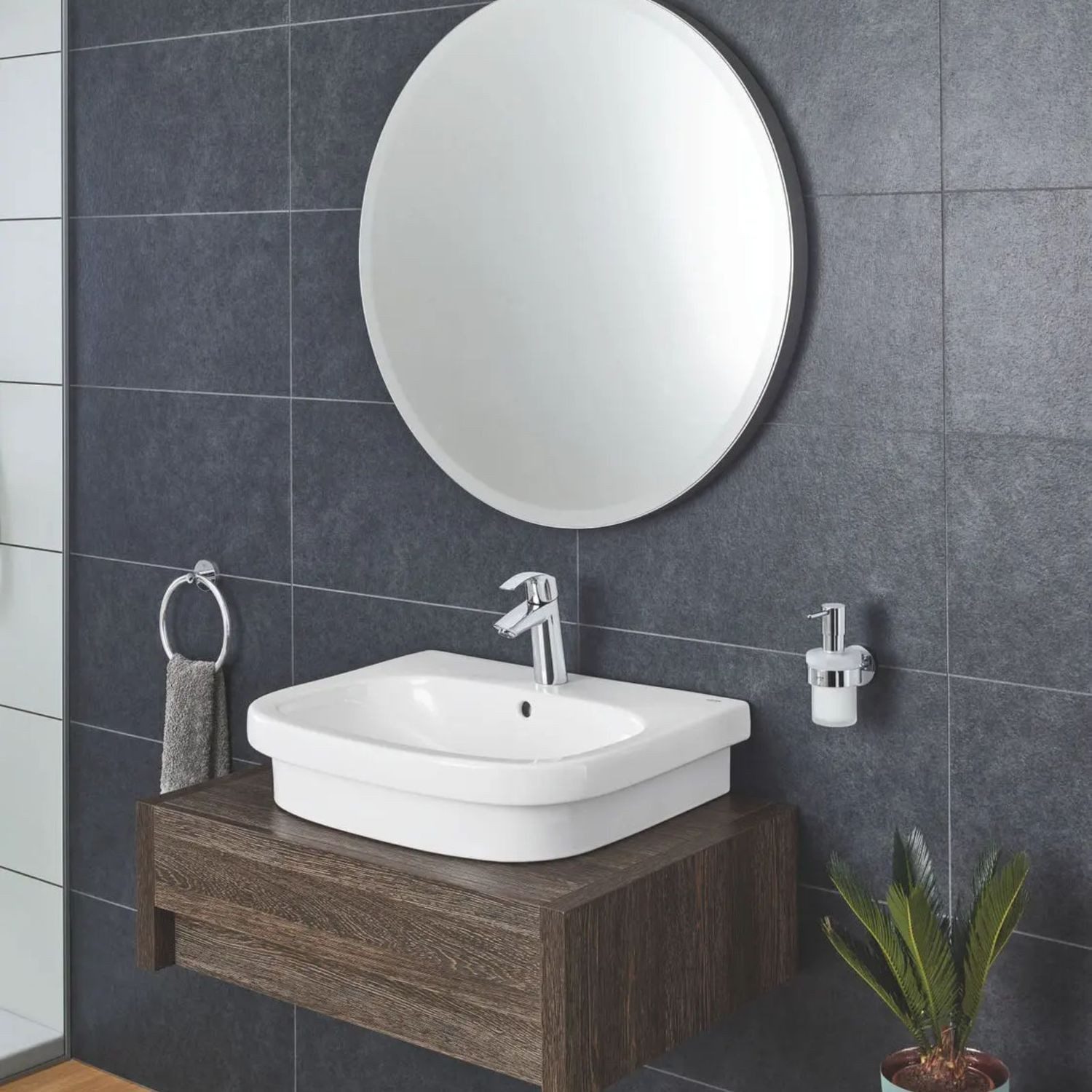 Grohe Waschbecken Grohe Euro Ceramic Waschtisch 60x48 cm Alpinweiß mit Überlauf (1-St)