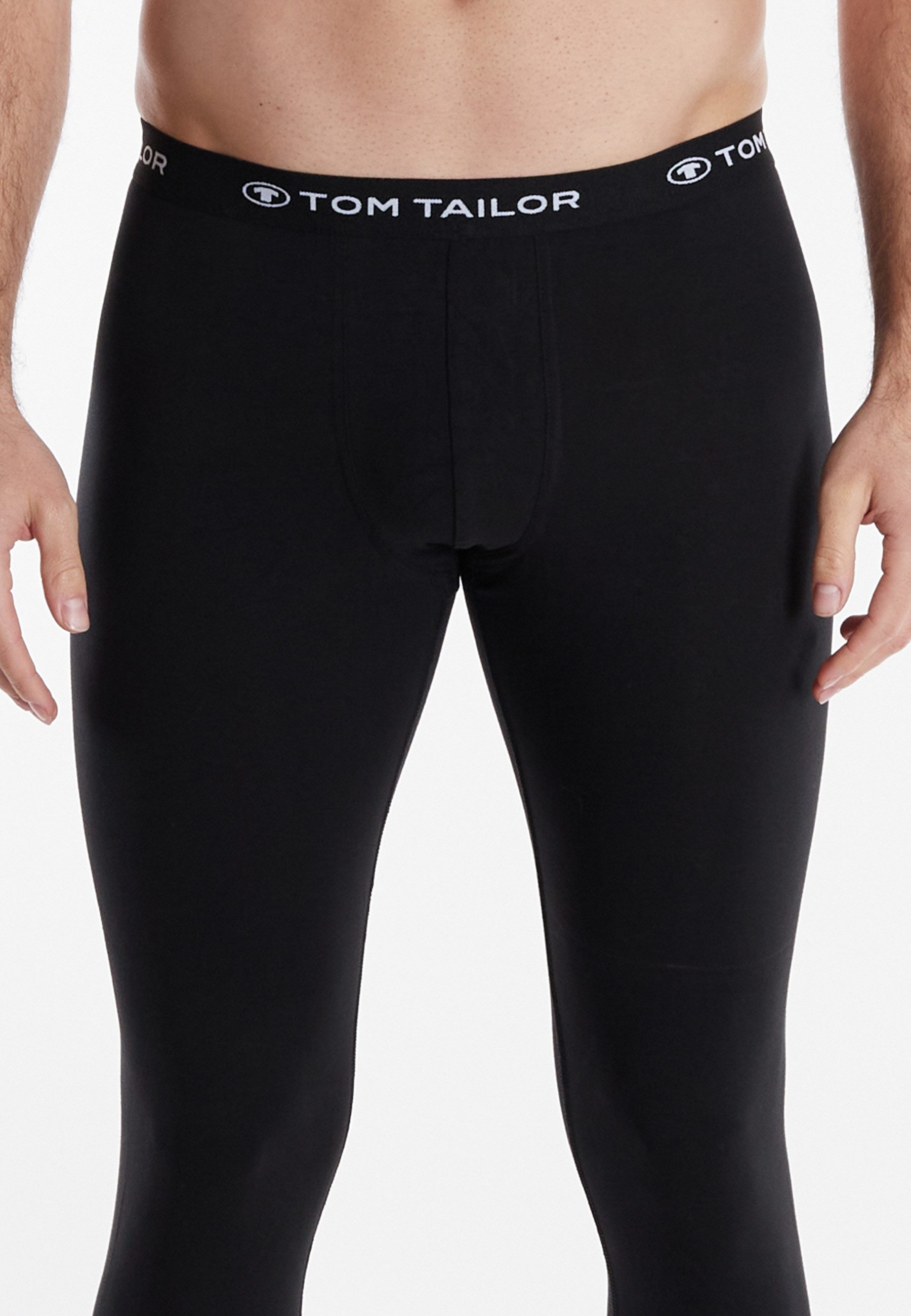 TOM TAILOR Lange Unterhose TOM TAILOR Herren lange Unterhose schwarz uni (1-St)