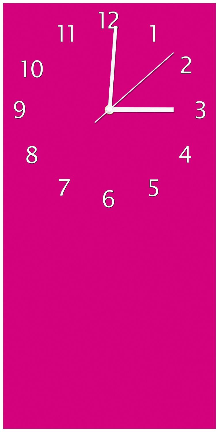 Wallario Wanduhr Uhr aus Acrylglas Pink - Motiv: (lautloses Uhrwerk)