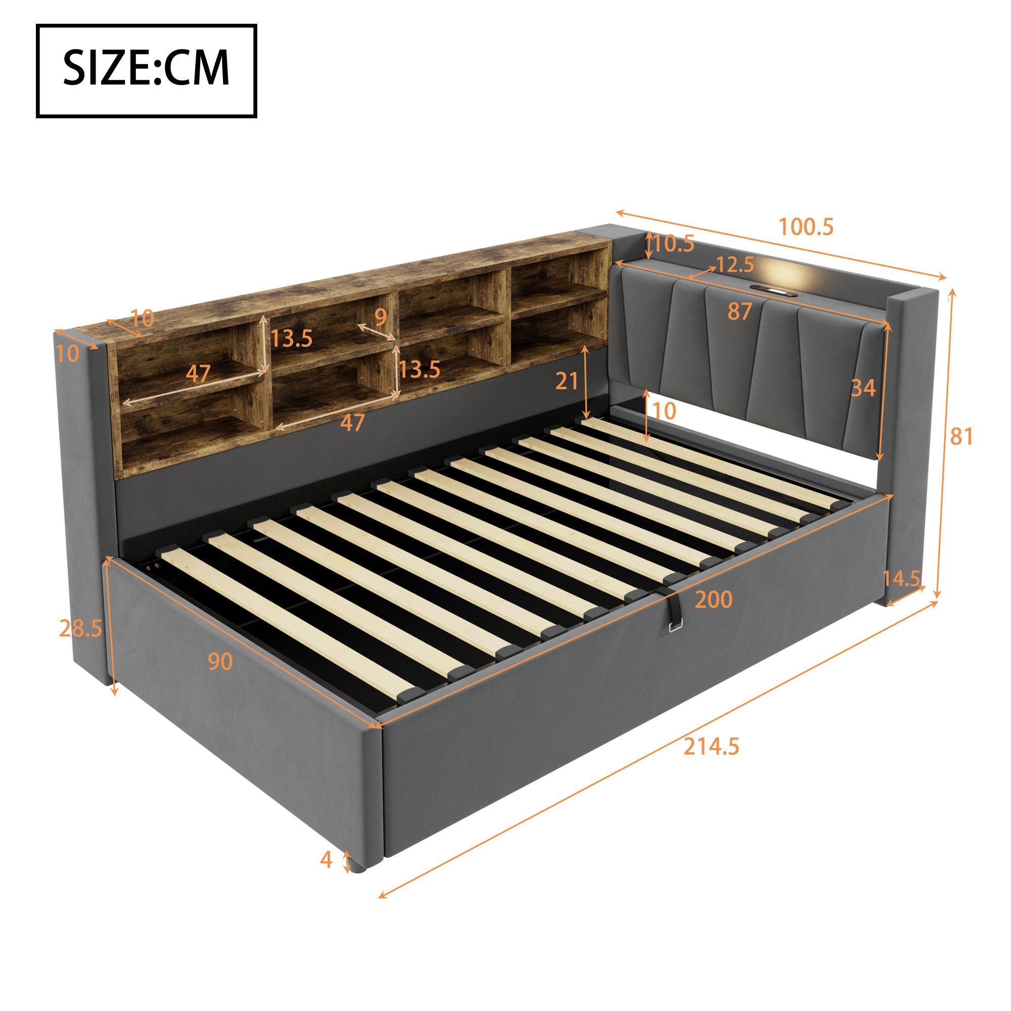 Celya Polsterbett Schlafsofa 90*200 cm, Mit günstig online kaufen