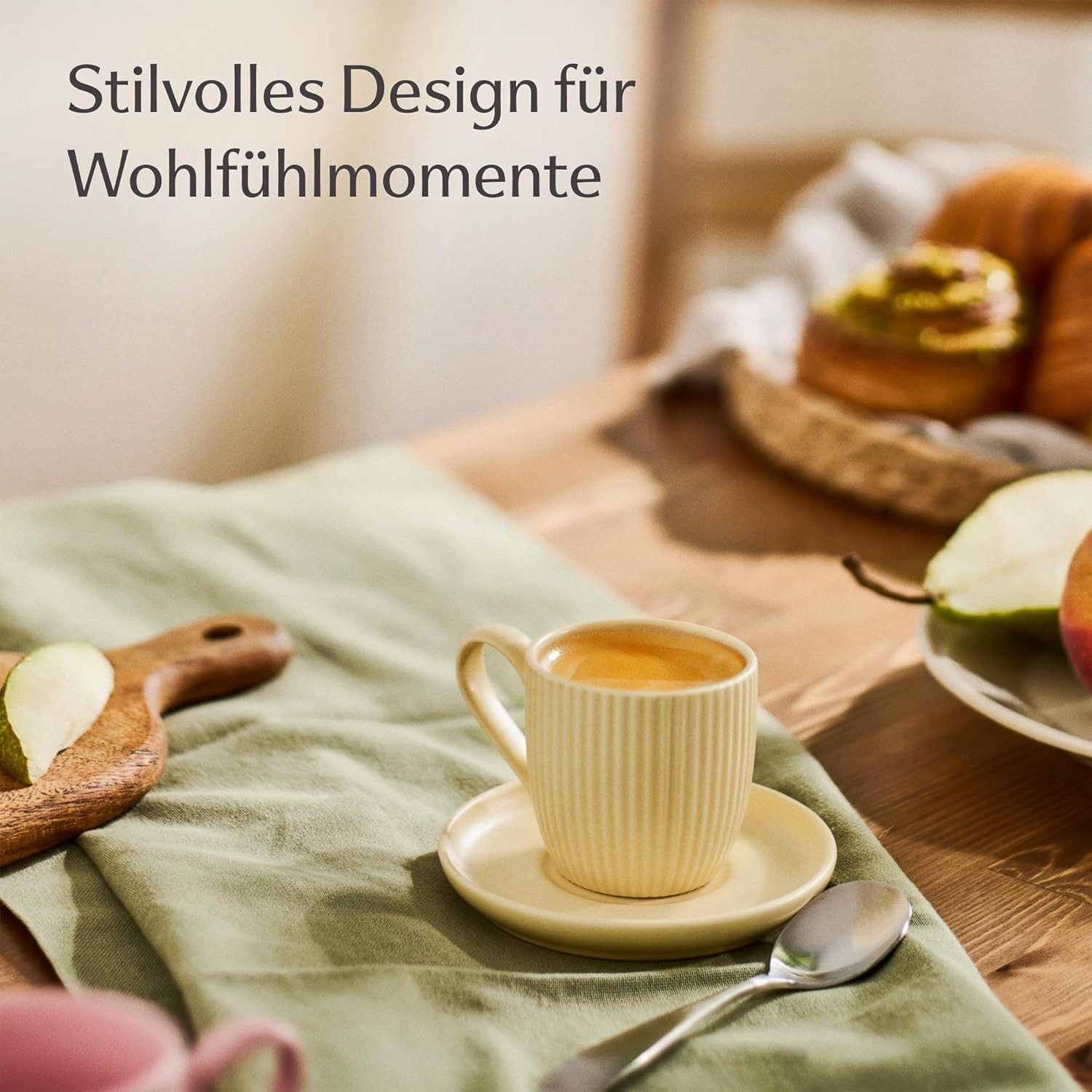 Cosumy Espressotasse Espressotassen Farbig Pastel Matt 6er Set, 12-tlg., Keramik, Spülmaschinengeeignet