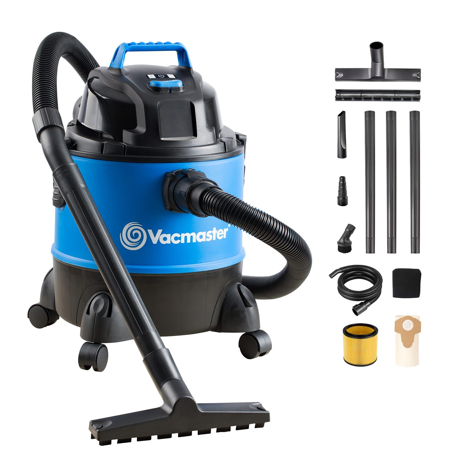 Vacmaster Industriesauger Nass Trockensauger, Waschsauger, 1250W, 20L Patronenfilter, 1250 W, mit Beutel, Mehrzwecksauger für Haus, Garage, Auto, Blasfunktion, Leistungsstark